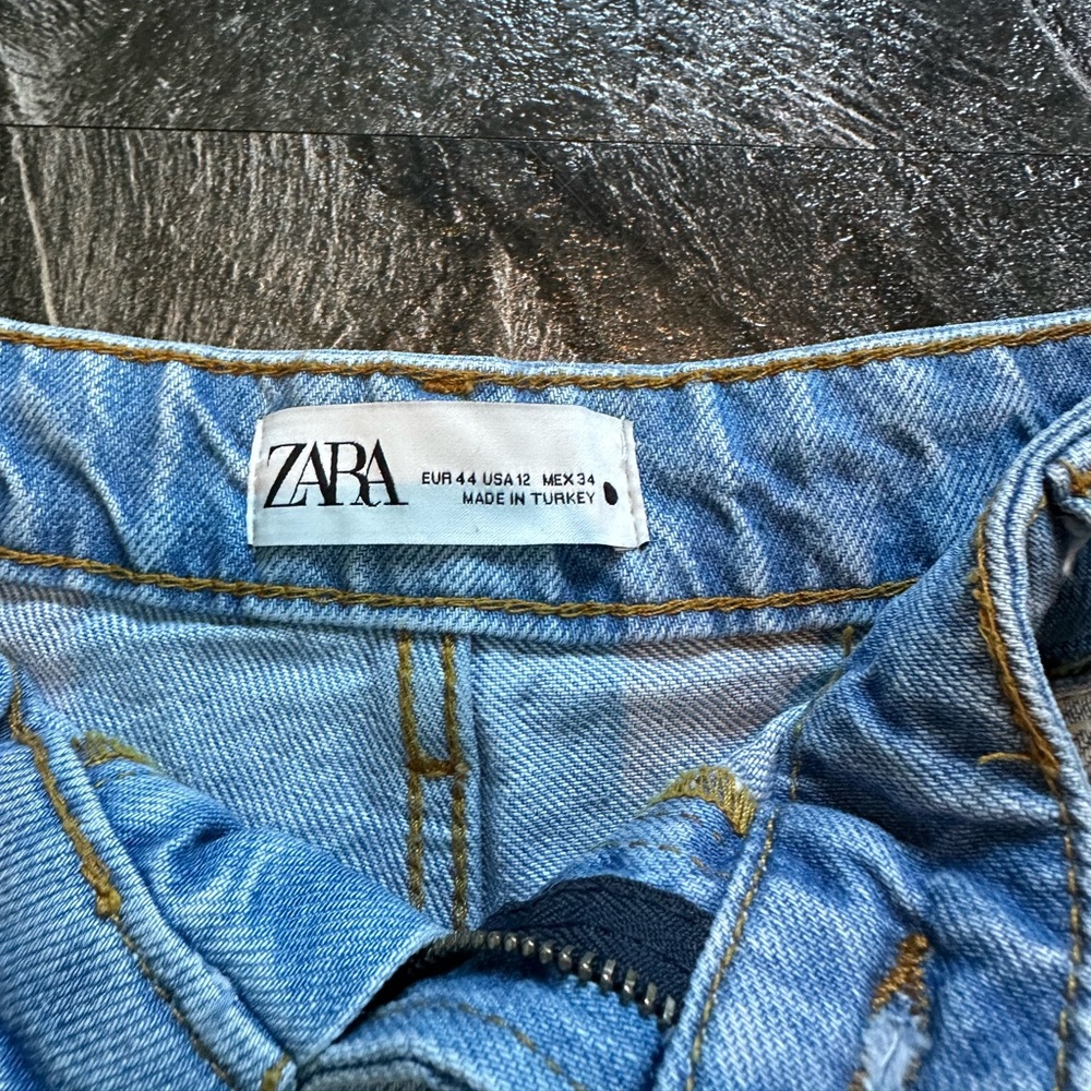 Zara High Waist Jean Shorts - Picture 3 of 10